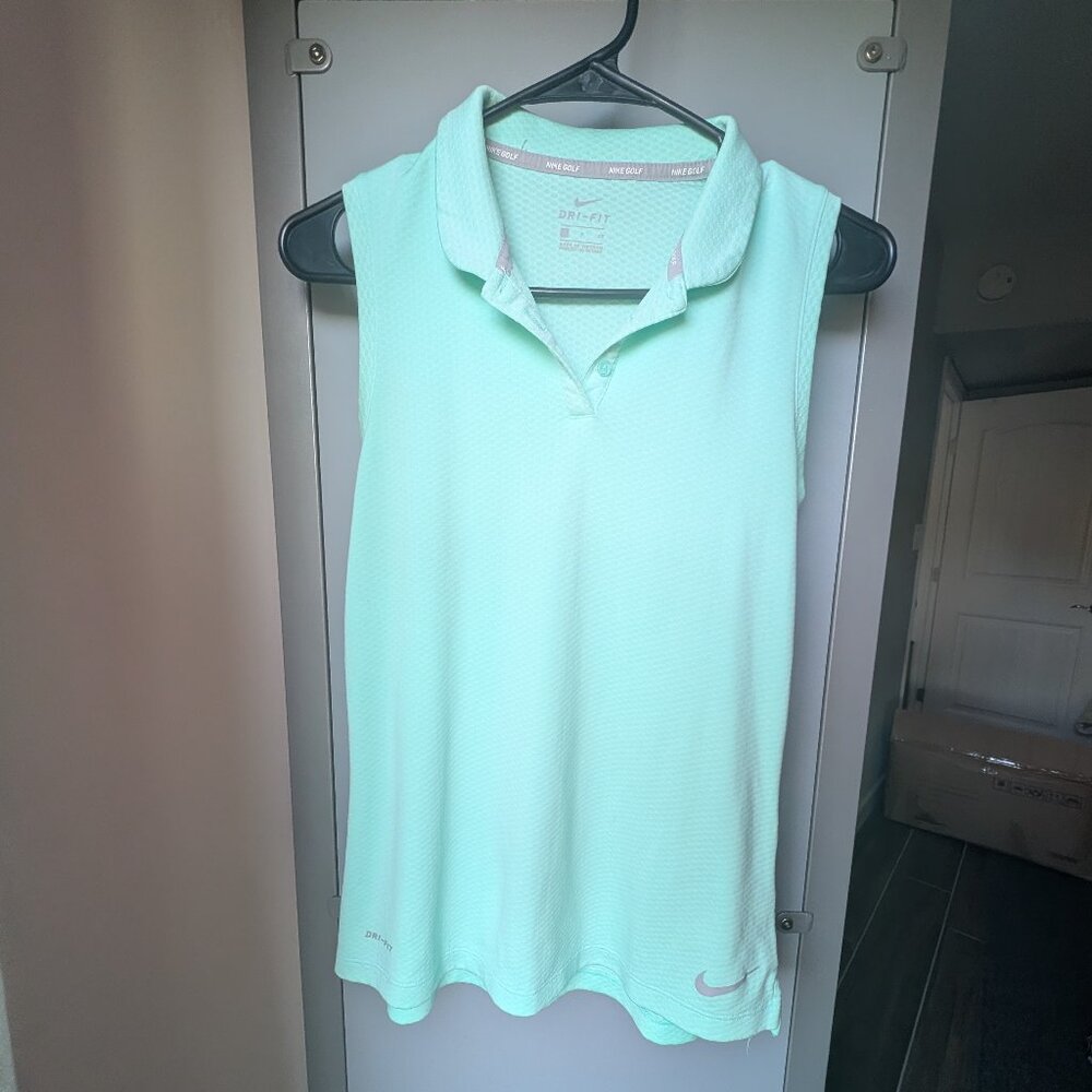Nike golf collared tank. Mint green size small
